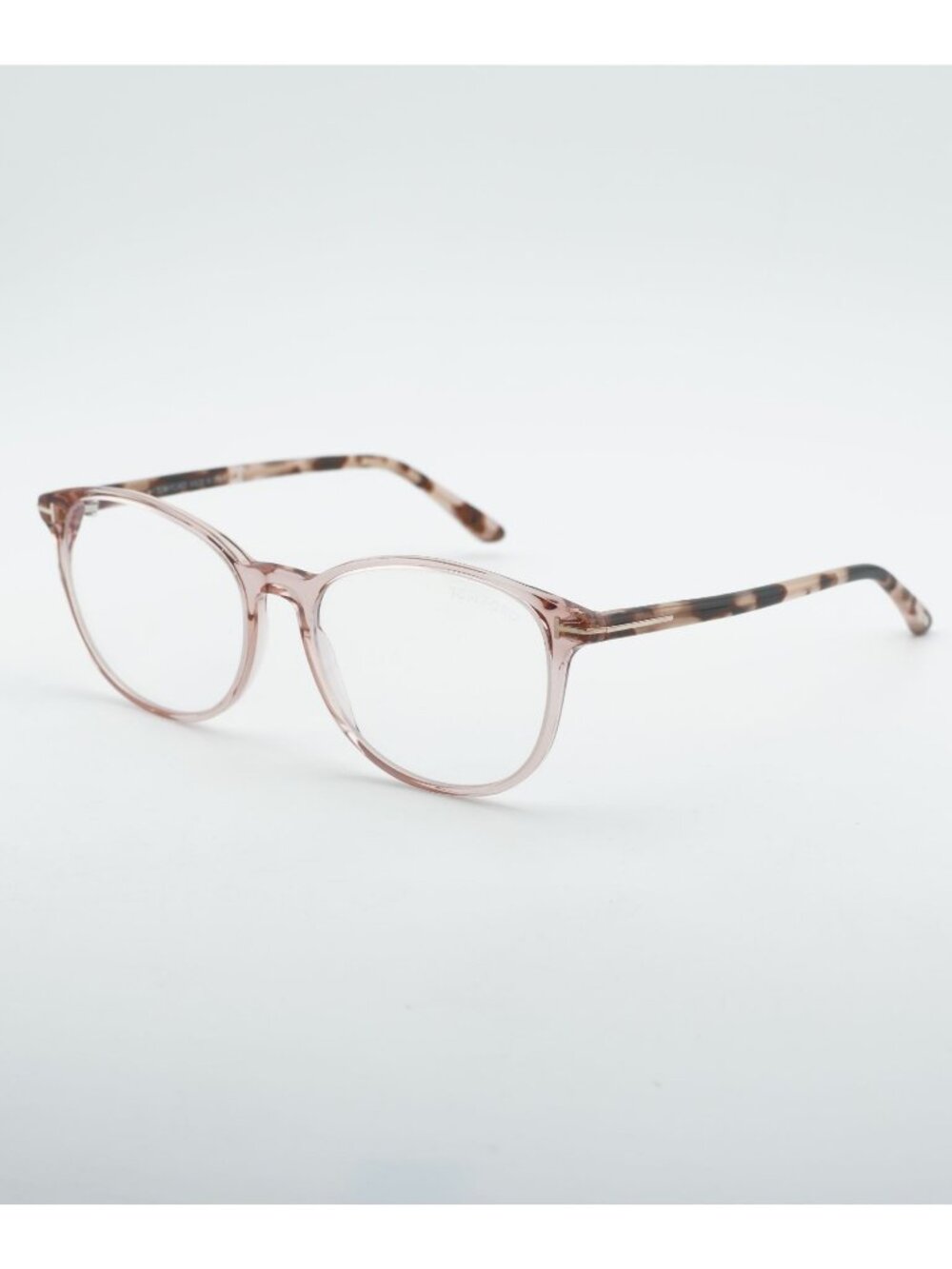 Tom Ford FT5810-B 072 Eyeglasses Pink 53mm Round Frame, Blue Light Block